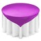 Lann's Linens - Satin Overlay Table Topper - 72" Square Tablecloth Cover for Wedding, Reception or Party